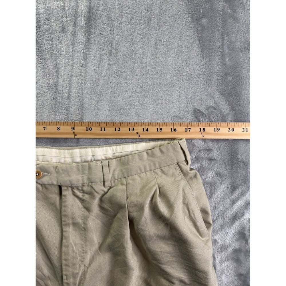 Ermenegildo Zegna Men's Pants Size 38 Tan Button-through Rear Pockets Wool - Picture 5 of 9